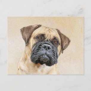 Bullmastiff-schildering - Kute Original Dog Art Briefkaart