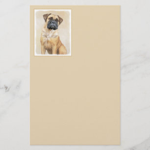 Bullmastiff-schildering - Kute Original Dog Art Briefpapier