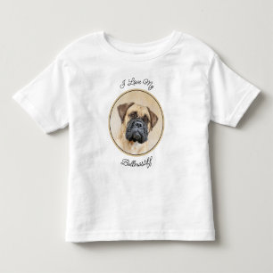 Bullmastiff-schildering - Kute Original Dog Art Kinder Shirts