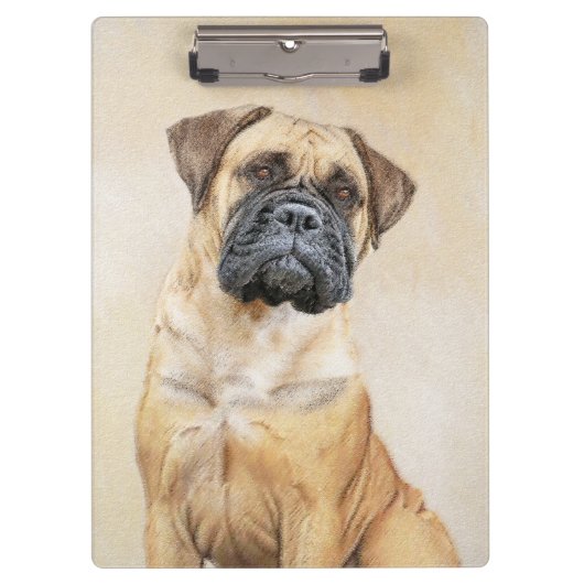 Bullmastiff-schildering - Kute Original Dog Art Klembord (Voorkant)