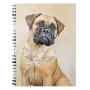 Bullmastiff-schildering - Kute Original Dog Art Notitieboek