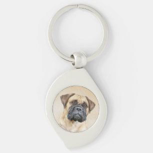 Bullmastiff-schildering - Kute Original Dog Art Sleutelhanger