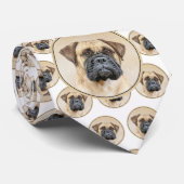 Bullmastiff-schildering - Kute Original Dog Art Stropdas (Opgerold)