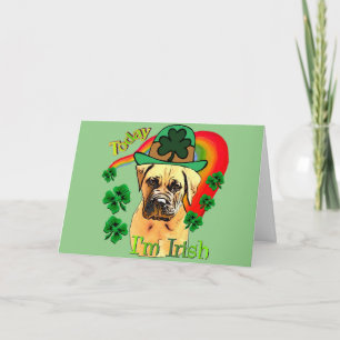 Bullmastiff St Patricks Day Kaart