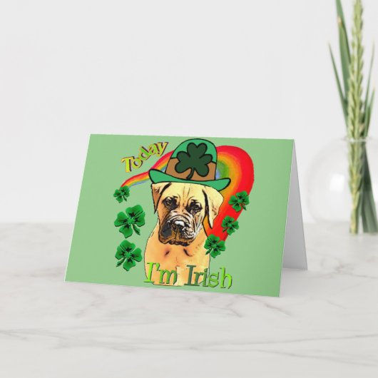 Bullmastiff St Patricks Day Kaart (Voorkant)