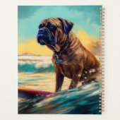 Bullmastiff Strand Surfen Schilderen Planner (Achterkant)