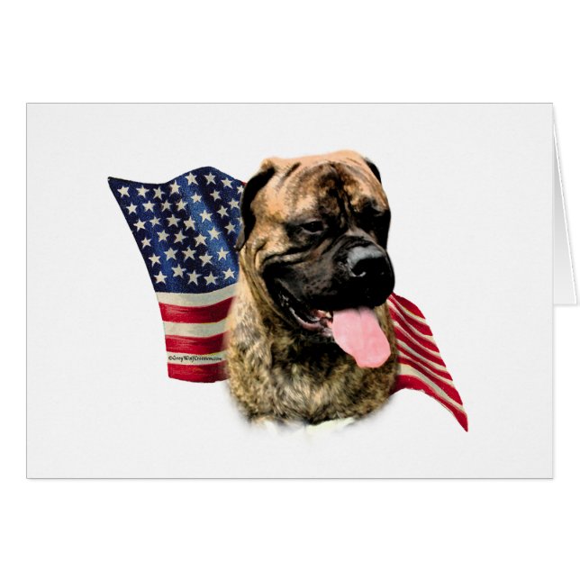 Bullmastiff vlag (Voorkant Horizontaal)