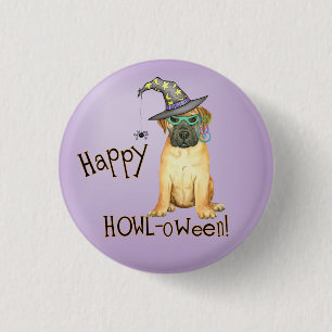 Bullmastiff Witch Button
