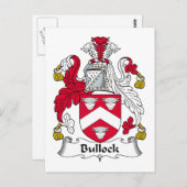 Bullock Family Crest Briefkaart (Voorkant / Achterkant)