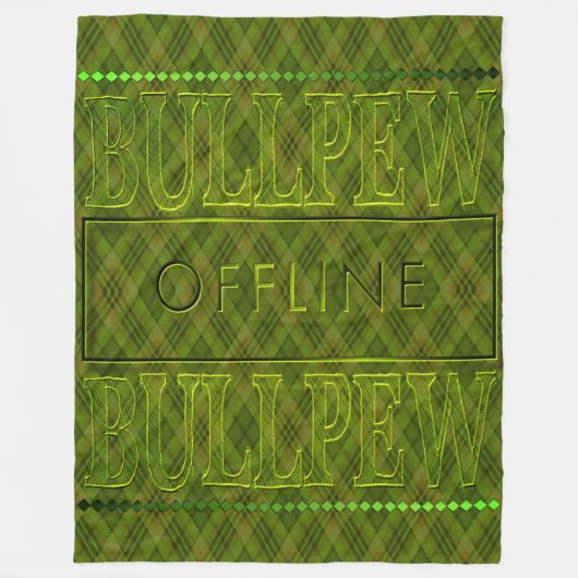 Bullpew Lime Green Fleece Blanket Deken (Voorkant)