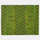 Bullpew Lime Green Fleece Blanket Deken (Voorkant (Horizontaal))