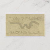 Bullrider Calling Card Visitekaartje (Achterkant)