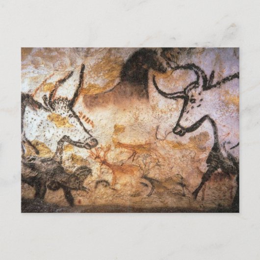 Bulls Buffalo Cave Painting Briefkaart (Voorkant)