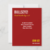 Bulls Eye 50th Birthday Invitation Target Kaart (Achterkant)