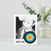 Bulls Eye 70th Birthday Invitation Target Kaart (Staand voorkant)