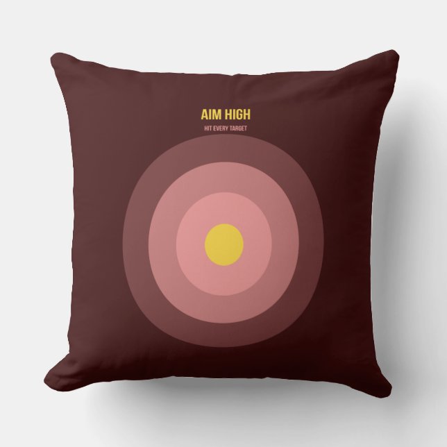 Bulls Eye — 90s Maximalist Throw Pillow | Retro Kussen (Voorkant)