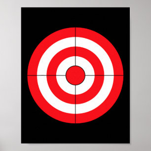 Bulls-eye Lazy Diy Halloween Kostuum Darts Shootin Poster