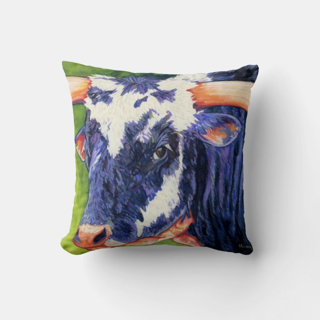 Bulls Eye Pillow - Rodeo Bull Kussen (Voorkant)
