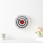 Bulls Eye Red Star Ronde Klok (Huis)
