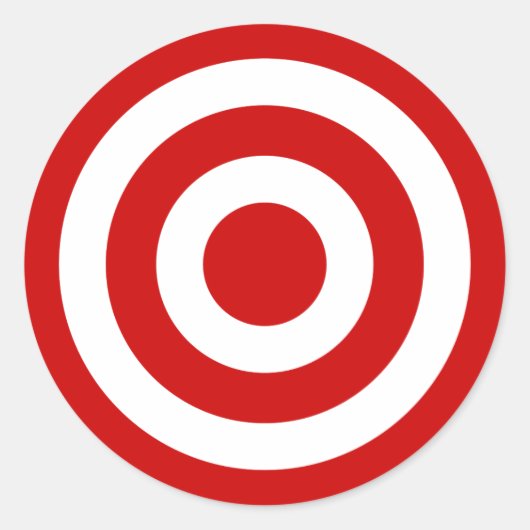 Bull's_Eye Ronde Sticker (Voorkant)