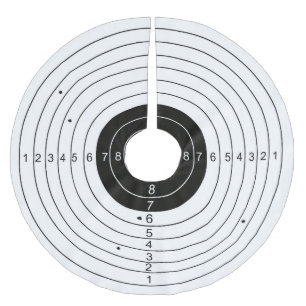 Bulls Eye Zwart & Wit - Kerstboom Vloerkleed Rok