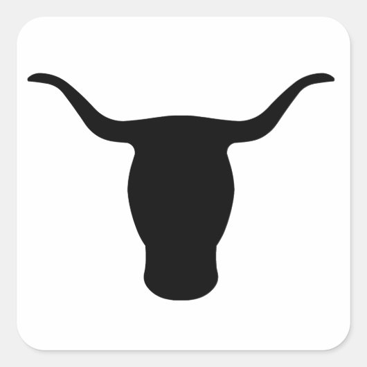 Bull's Head Vierkante Sticker (Voorkant)