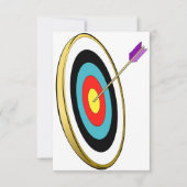 Bullseye boogschieten doel met pijl raken centrum kaart (Voorkant)