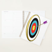Bullseye boogschieten doel met pijl raken centrum planner (Display)