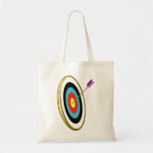 Bullseye boogschieten doel met pijl raken centrum tote bag (Voorkant)