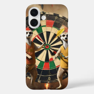 Bullseye Burrow: Meerkat Dart League, iPhone 16 Hoesje