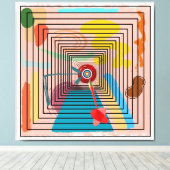 Bullseye Canvas Afdruk (Insitu (Houten vloer))