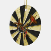Bullseye Dart Board Keramisch Ornament (Rechts)