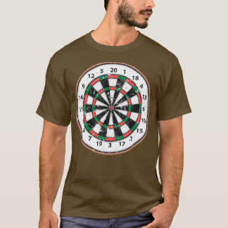 Bullseye-dartboard voor een kunstspeelclub t-shirt