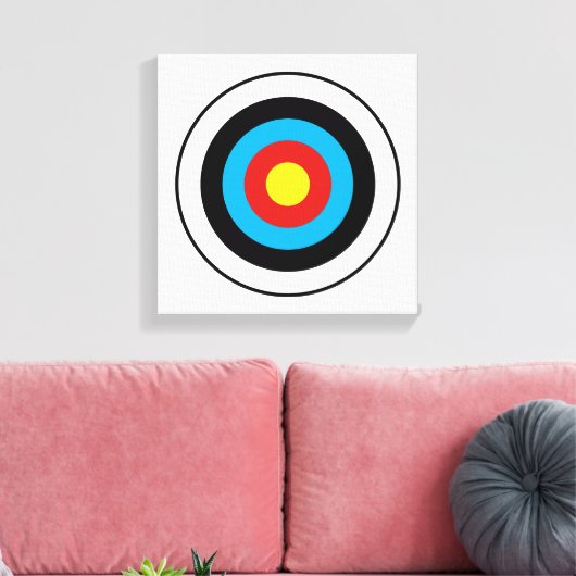 Bullseye-doelontwerp Canvas Afdruk (Insitu (Woonkamer))