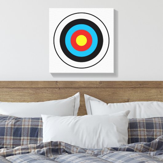 Bullseye-doelontwerp Canvas Afdruk (Insitu (Slaapkamer))
