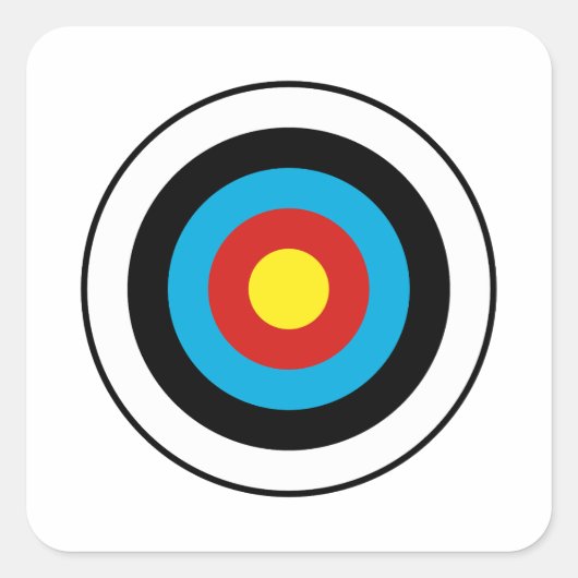 Bullseye-doelontwerp Vierkante Sticker (Voorkant)
