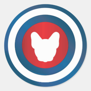 Bullseye Frenchie Ronde Sticker