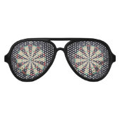 Bullseye in het dartboard, aviator zonnebril (Voorkant)