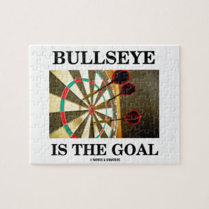 Bullseye is het doel (drie kunstwerken op het dart legpuzzel