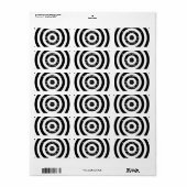 Bullseye-ontwerp Etiket (Full Sheet)