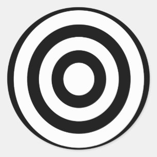 bullseye - op doel ronde sticker