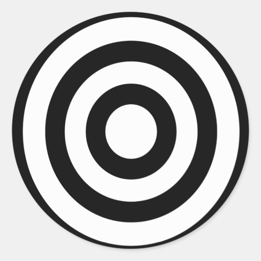 bullseye - op doel ronde sticker (Voorkant)