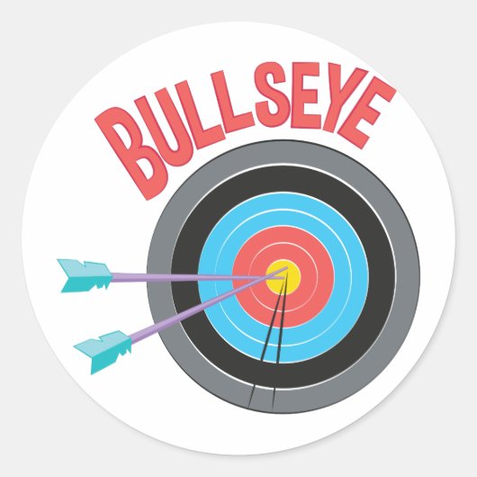 Bullseye Ronde Sticker (Voorkant)