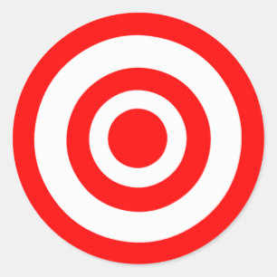 Bullseye Ronde Sticker
