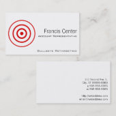 Bullseye-symbool Visitekaartje (Voorkant / Achterkant)