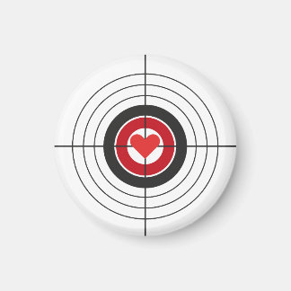 Bullseye Target met Heart Magnet Magneet