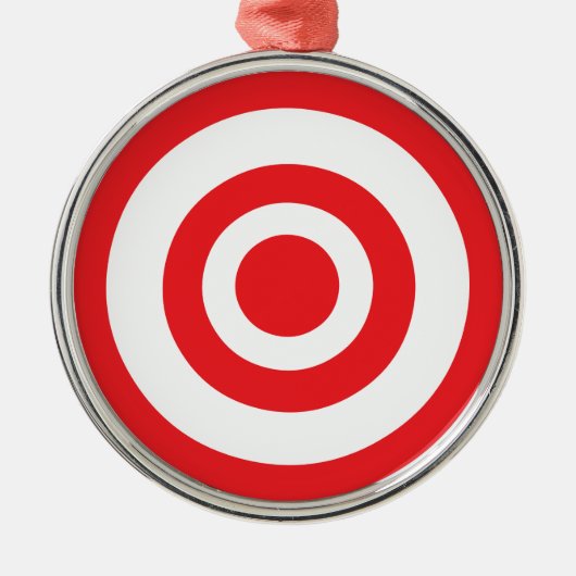 Bullseye Target Metalen Ornament (Voorkant)
