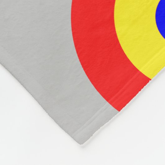 Bullseye Target Pattern op Grey Fleece Deken (Hoek)