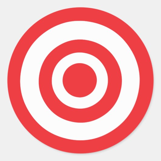 Bullseye Target Ronde Sticker (Voorkant)