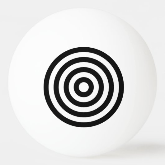 Bullseye Target Symbool Fun Black en White Circles Pingpongballen (Voorkant)